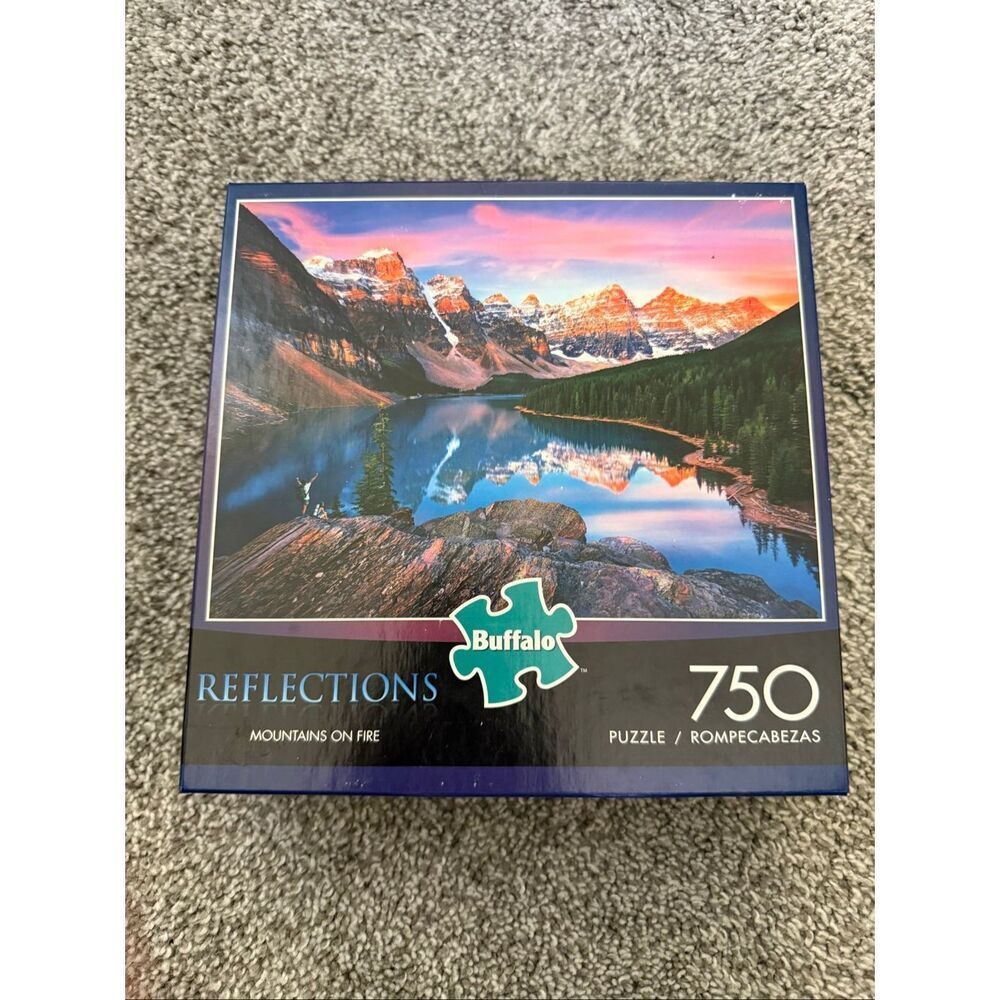 Reflections Mountains on Fire 750 Piece Puzzle Buffalo